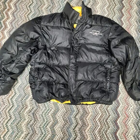 Polo Ralph Lauren Men's Black and Yellow Jacket - Picture 1 of 5